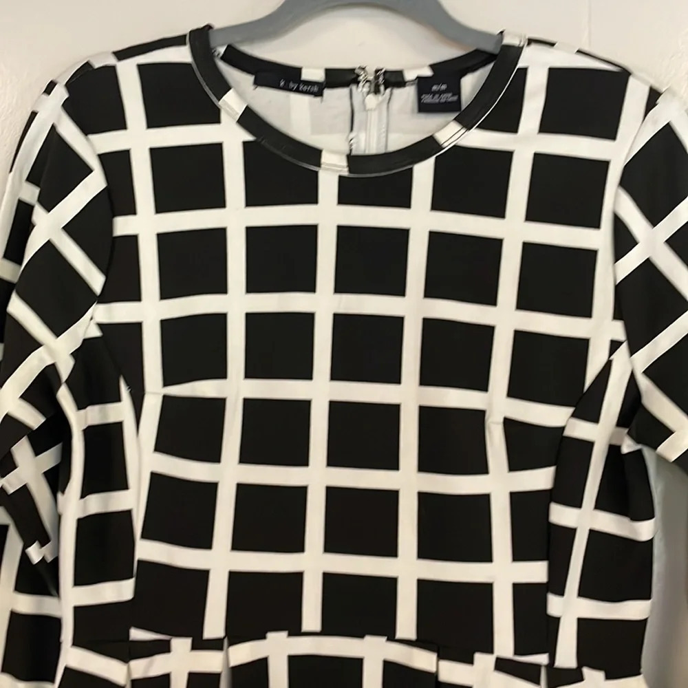 K. By Kersh Retro style Black & White Dress - Picture 3 of 8